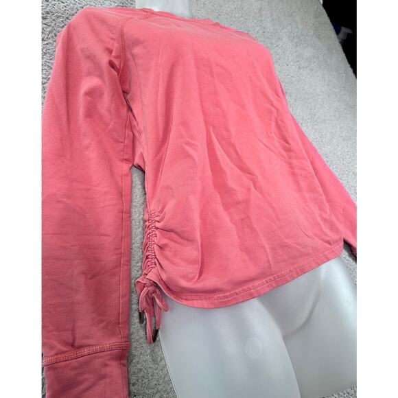 Pact Cinch Side Pullover Long Sleeve Top Women’s Small Coral Organic Cotton Soft - Picture 5 of 11